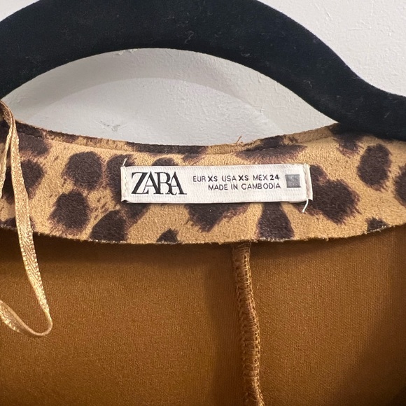 Zara Leopard Print Long Cloak Jacket, Excellent Condition - Picture 2 of 3